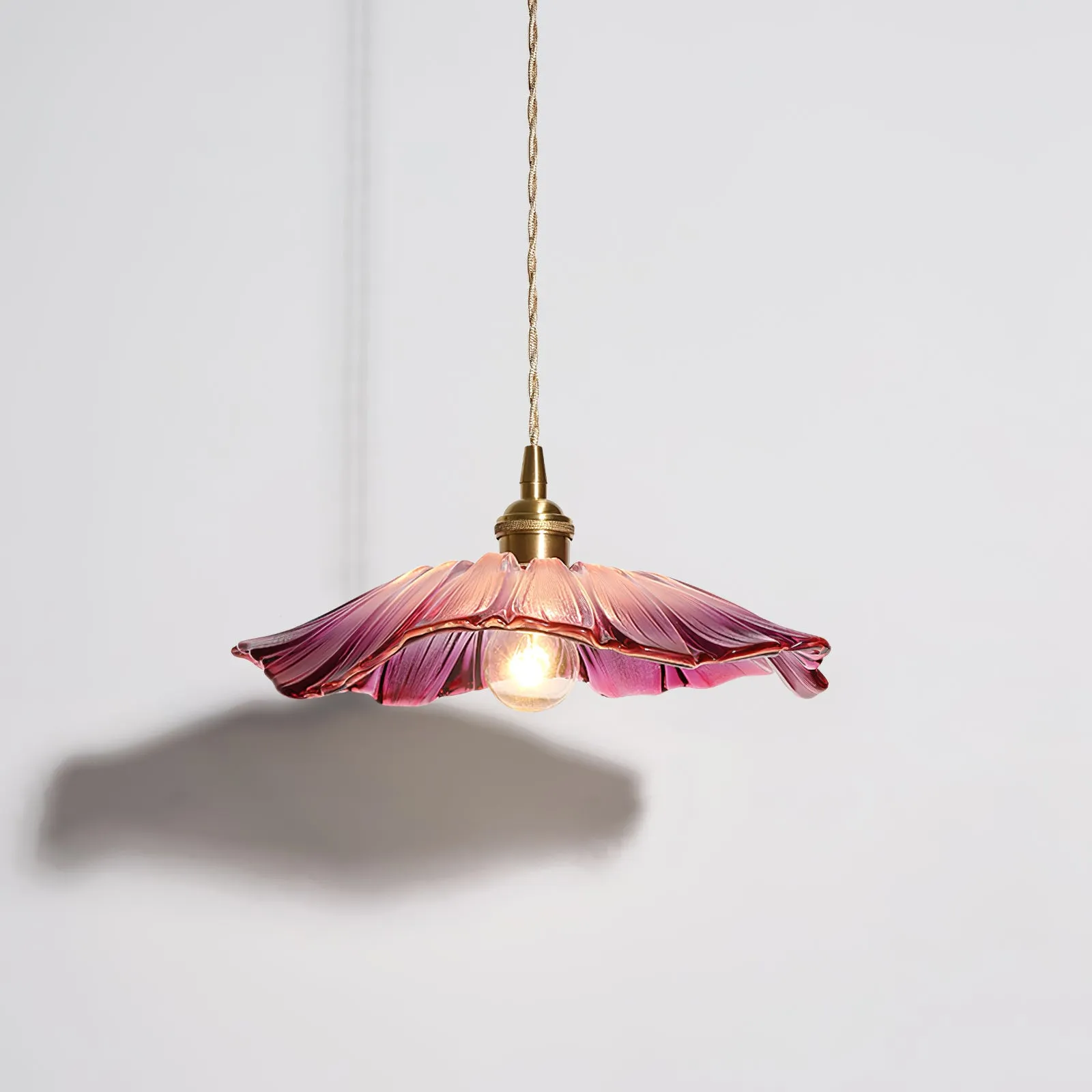 Flower Glass Plug In Pendant Lamp