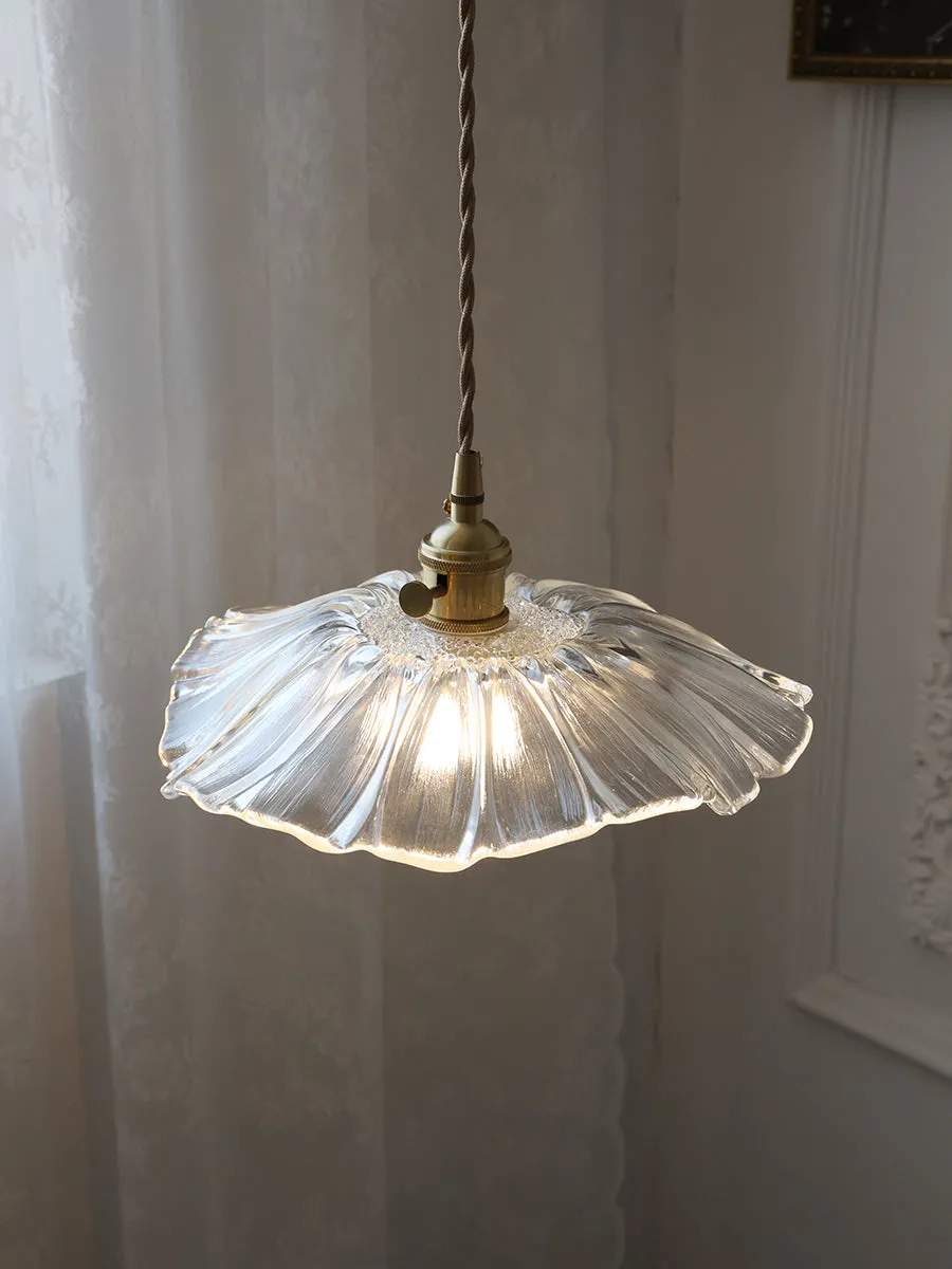 Flower Glass Plug In Pendant Lamp