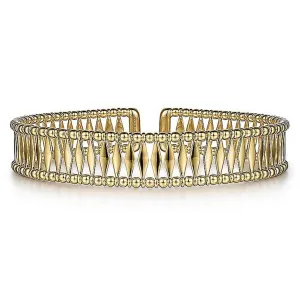 Gabriel & Co. 14K Yellow Gold Bujukan Cuff Bracelet