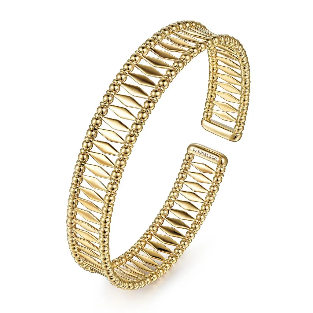 Gabriel & Co. 14K Yellow Gold Bujukan Cuff Bracelet