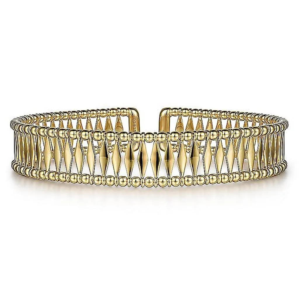 Gabriel & Co. 14K Yellow Gold Bujukan Cuff Bracelet