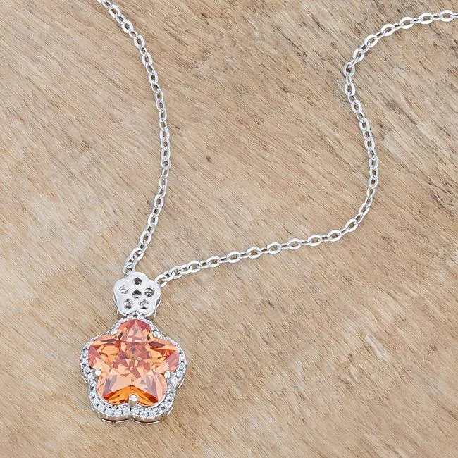 Hagir Champagne Flower Pendant