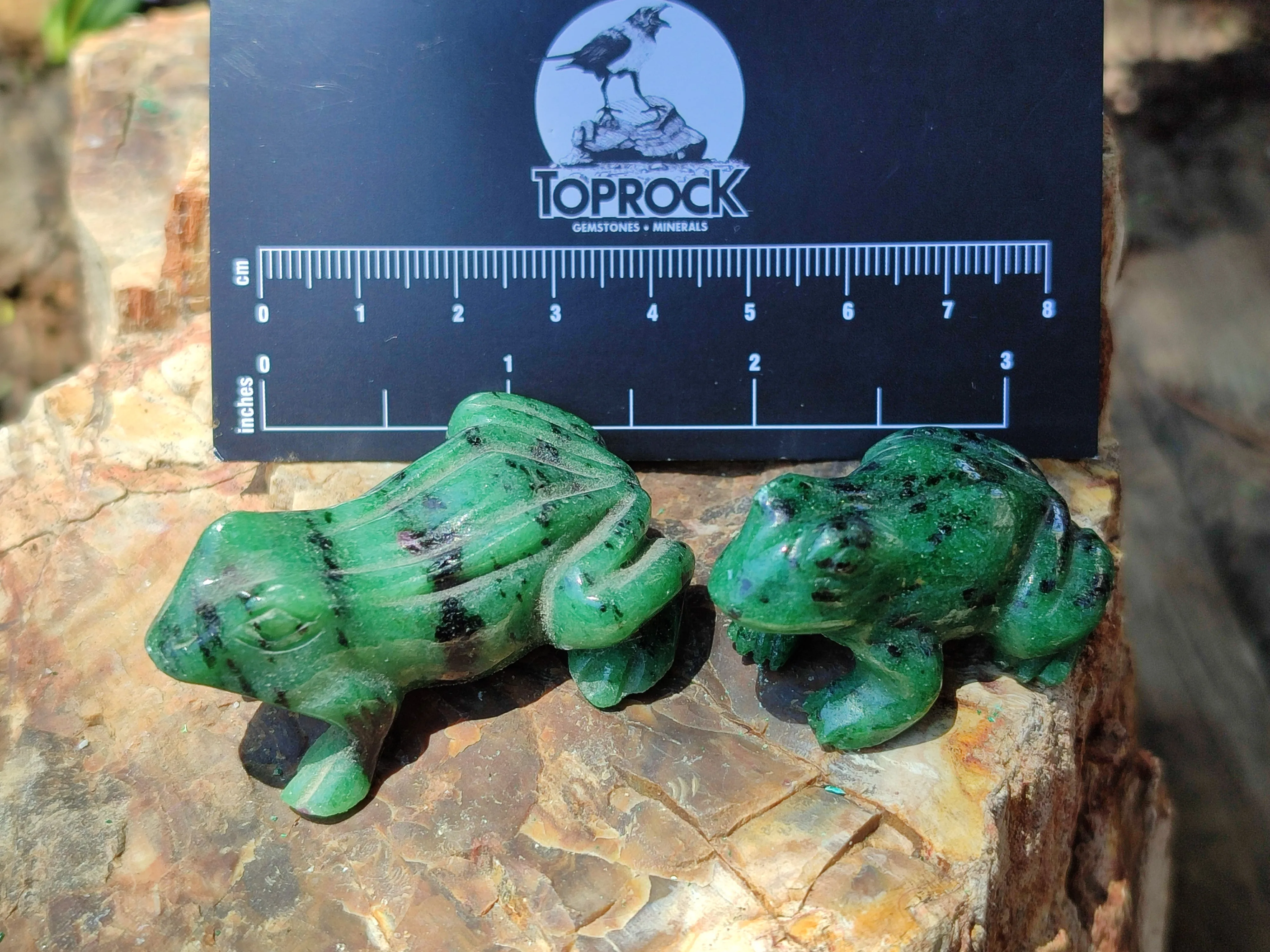 Hand Made Ruby Zoisite Animal Carvings x 12 From Tanzania