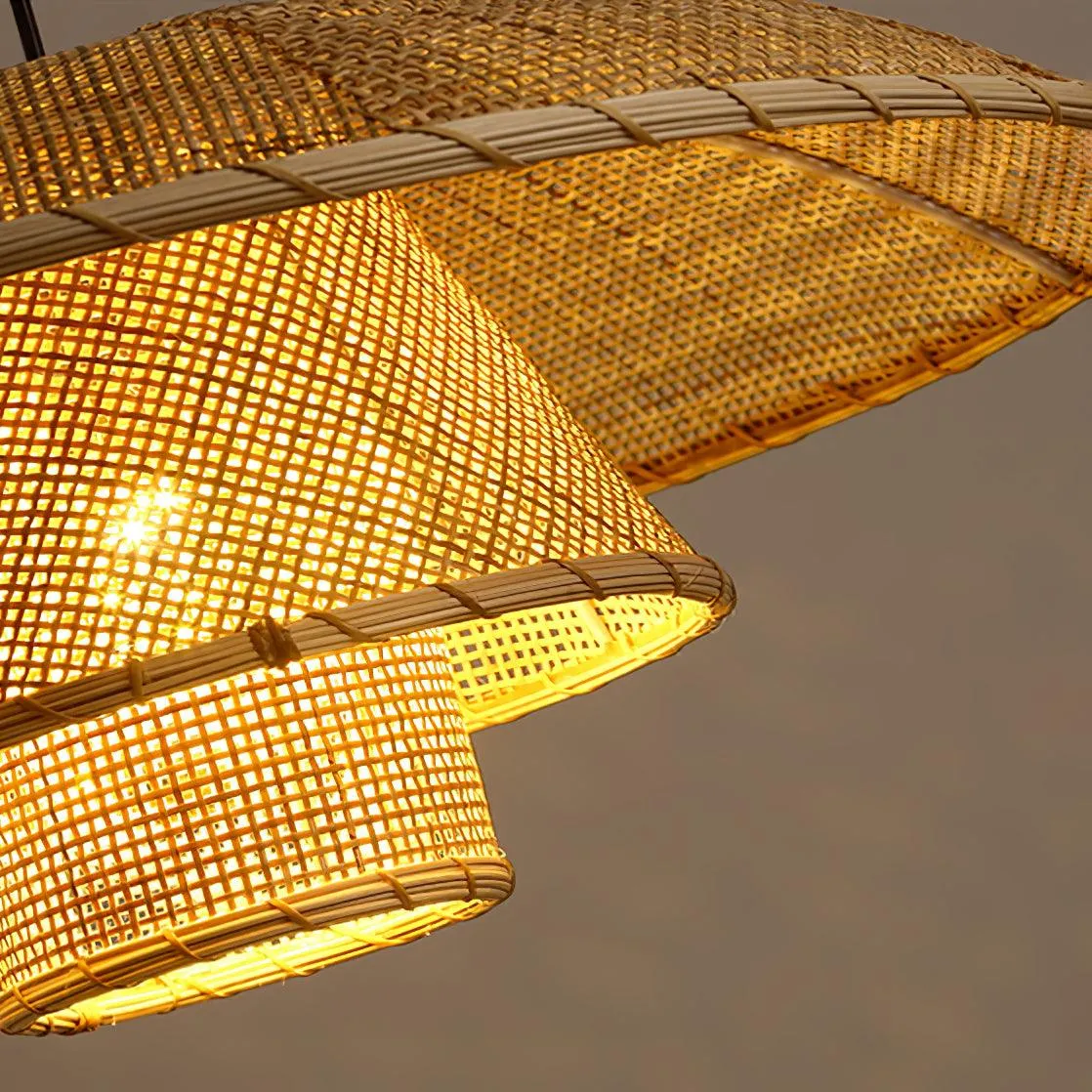 Hat Weave Rattan Pendant Lamp