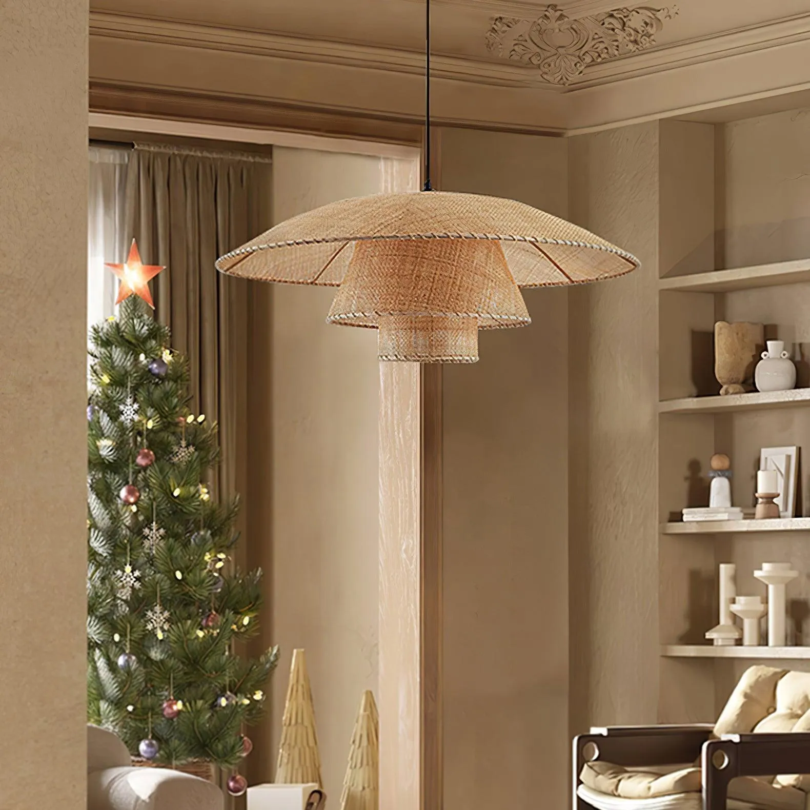 Hat Weave Rattan Pendant Lamp