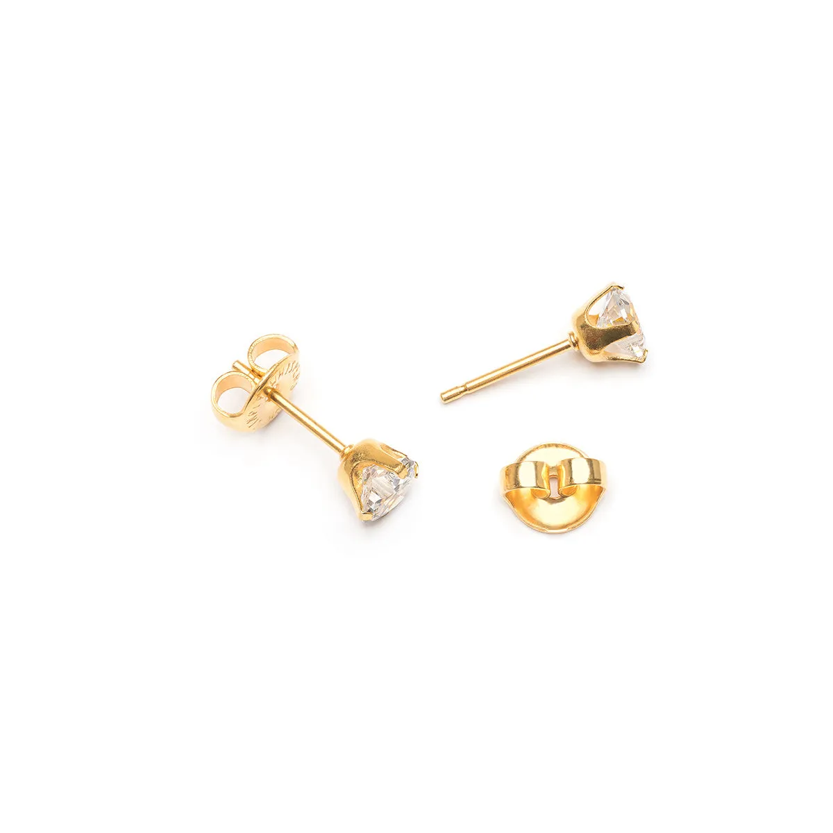 Heart Cubic Zirconia Stud Earrings