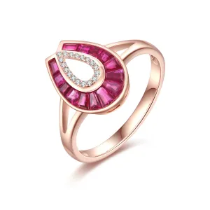 Horse Shoes Ruby and Diamond Ring