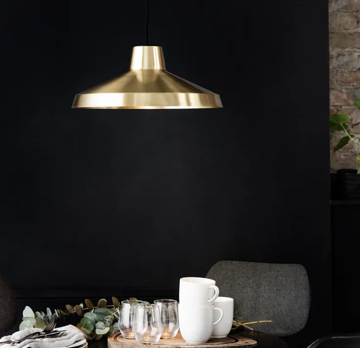 Idun Modern Industrial Vintage Brass Pendant Light