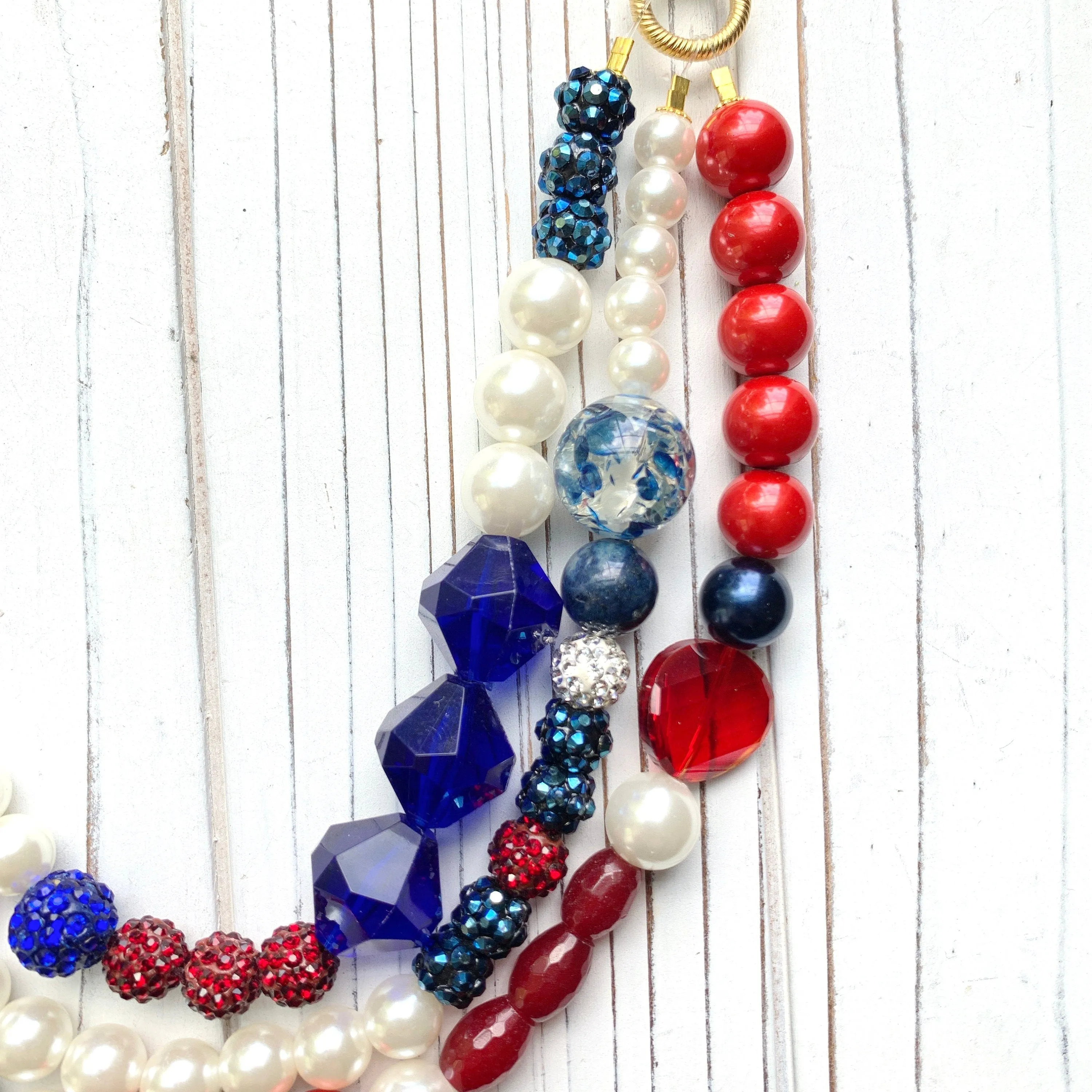 Independence Day Multi-strand Necklace