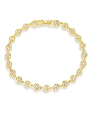 Infinity Tennis Bracelet Finished in 18kt Yellow Gold Sale