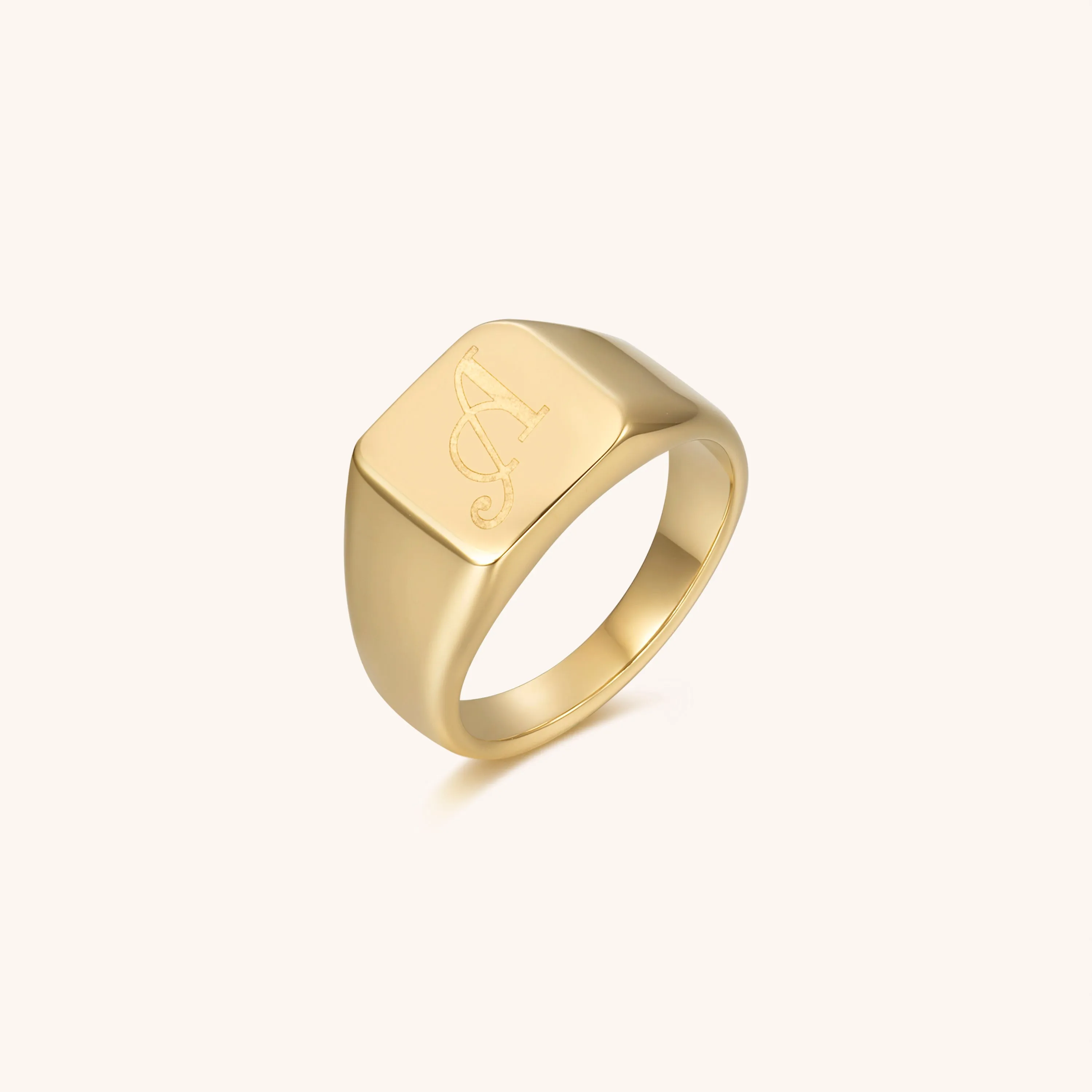 Initial Signet Ring - A