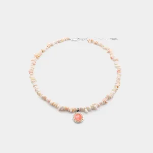 Island Girl Beaded Choker - Melon / Blush