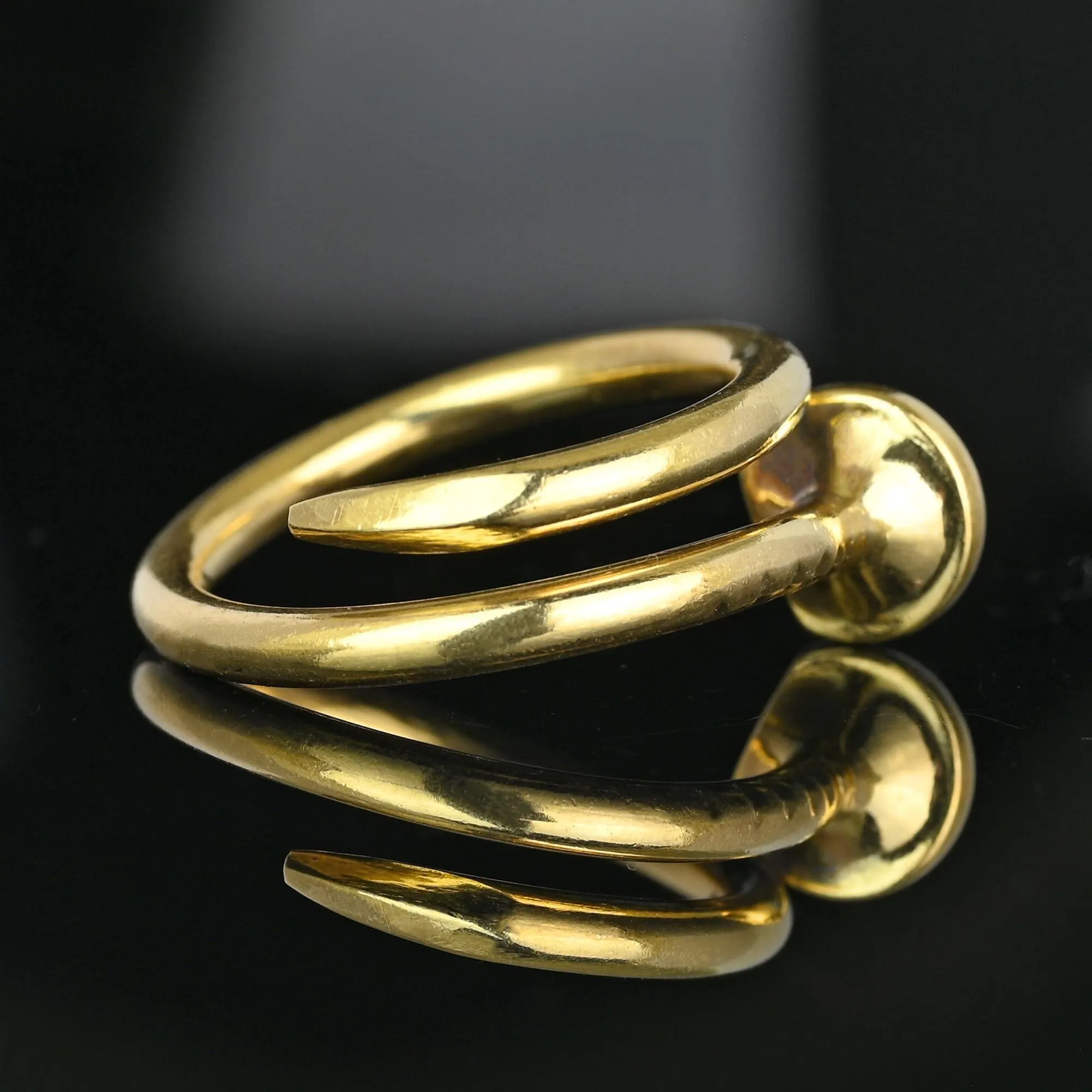 Just Un Clou Solid 14K Gold Wrap Nail Ring Band