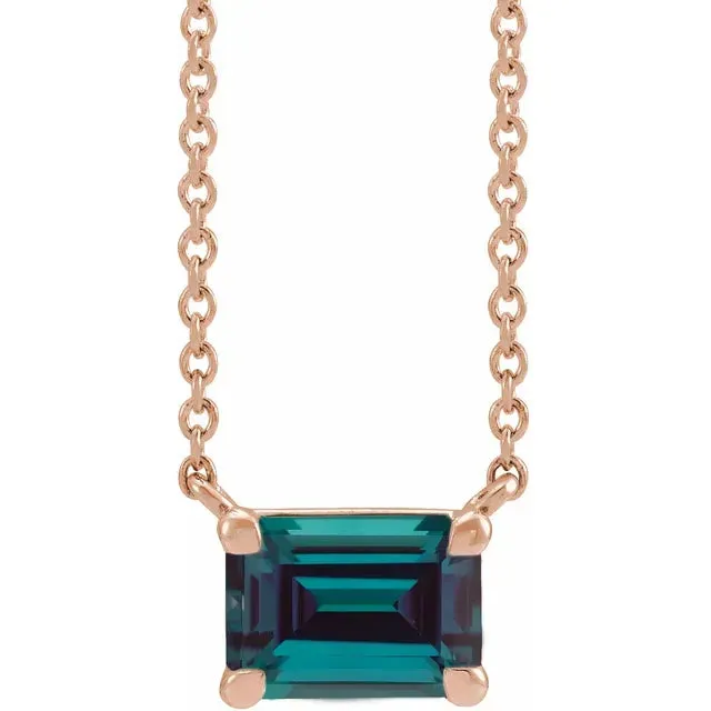 Lab-Grown Alexandrite Necklace