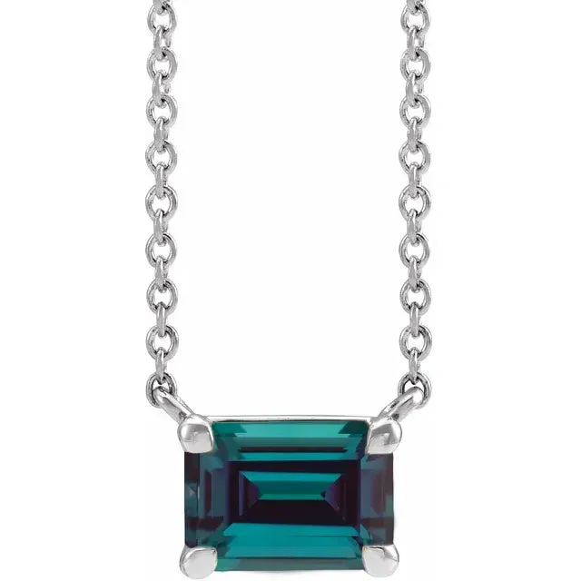 Lab-Grown Alexandrite Necklace