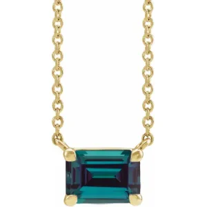 Lab-Grown Alexandrite Necklace