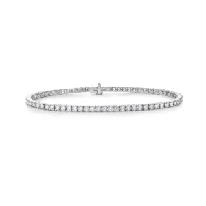 Lab Grown Diamond Tennis Bracelet (5.00 ct.) 3.00mm 4-Prongs Setting in 14K Gold