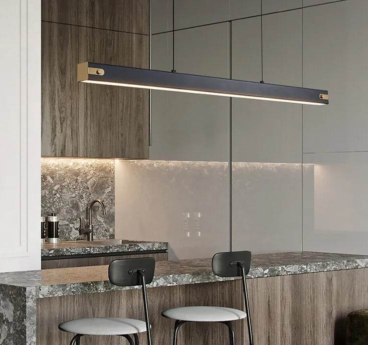 LED Simple Linear Office Pendant Light