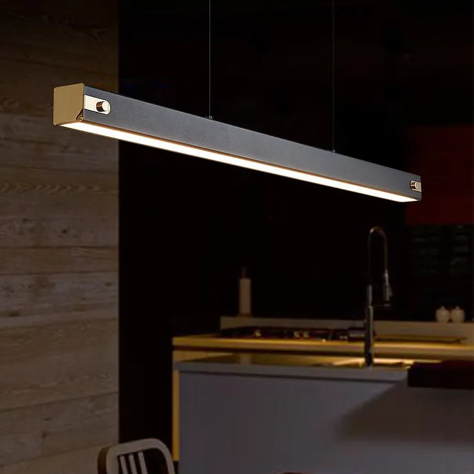 LED Simple Linear Office Pendant Light