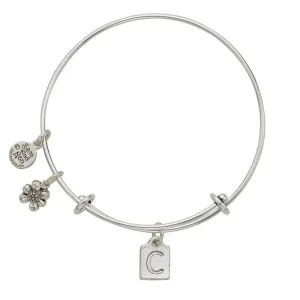 Letter C Charm Bangle Bracelet