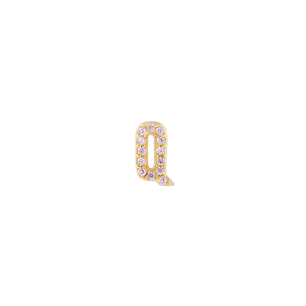 LETTER PAVE STUD - Q