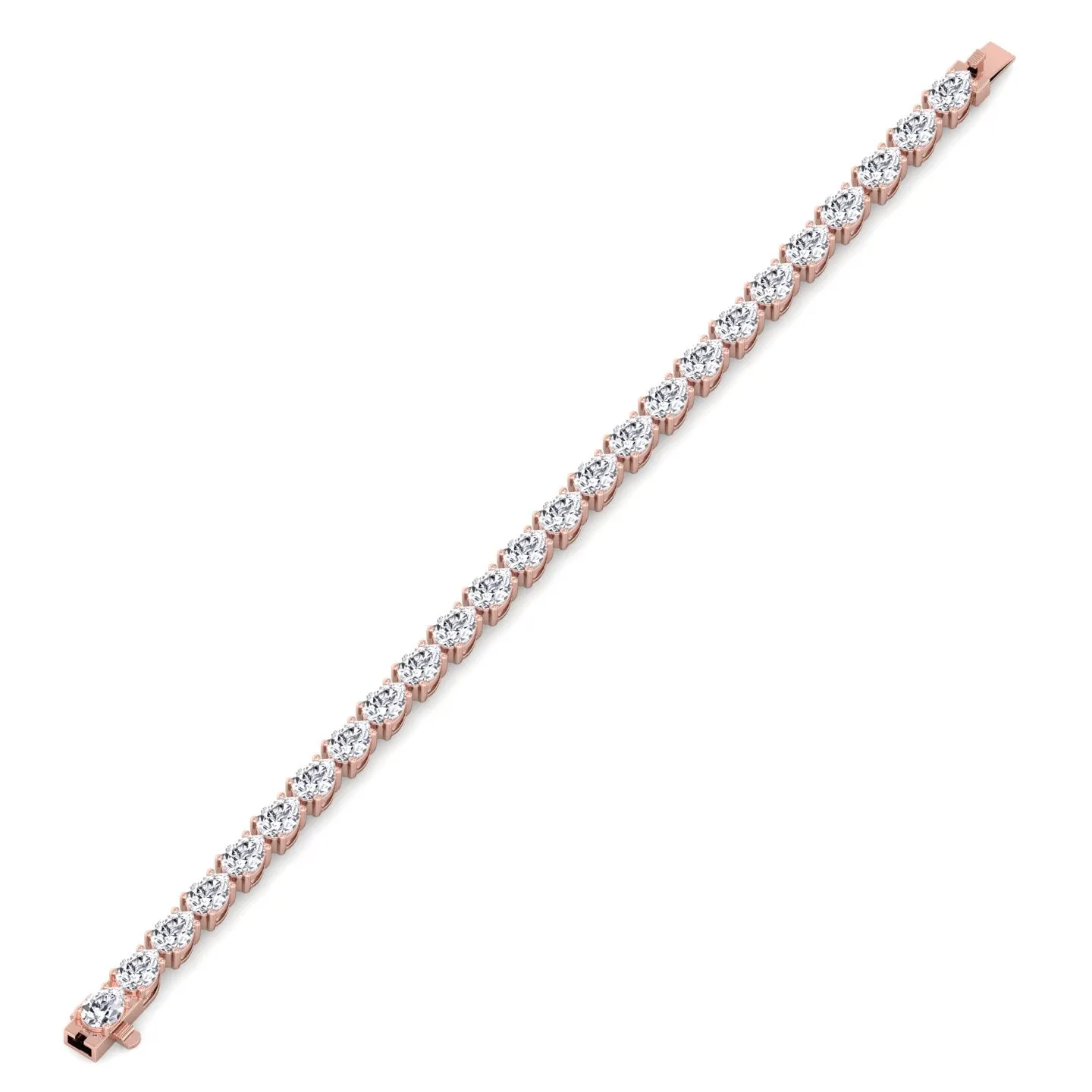 Liria - (13.70Ct T.W) Pear Shape East To West Tennis Bracelet