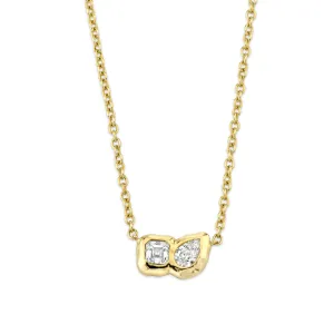 Lover's Duet River Diamond Necklace