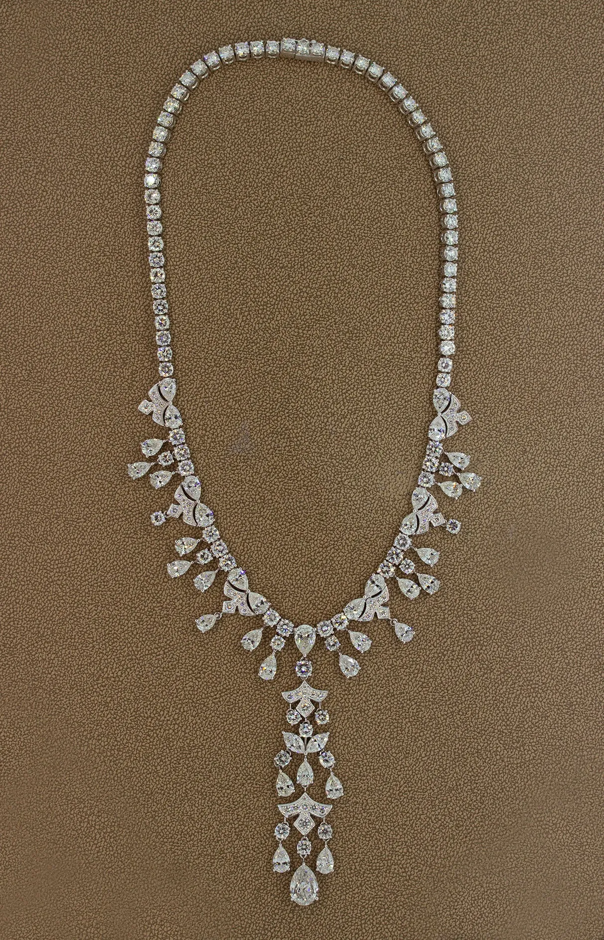 Magnificent Diamond Drop Dinner Necklace