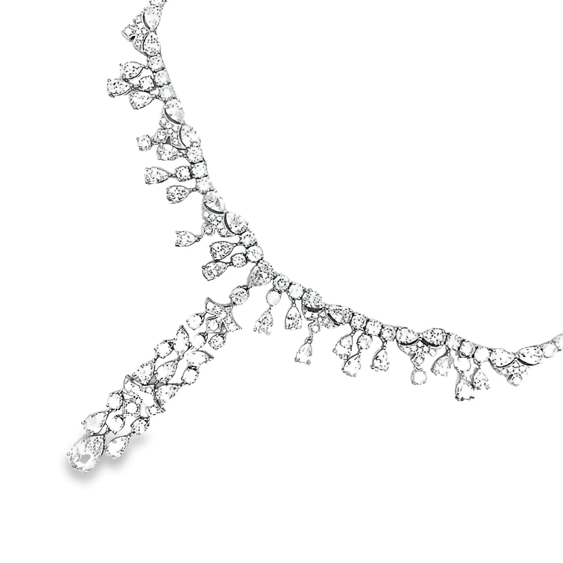 Magnificent Diamond Drop Dinner Necklace