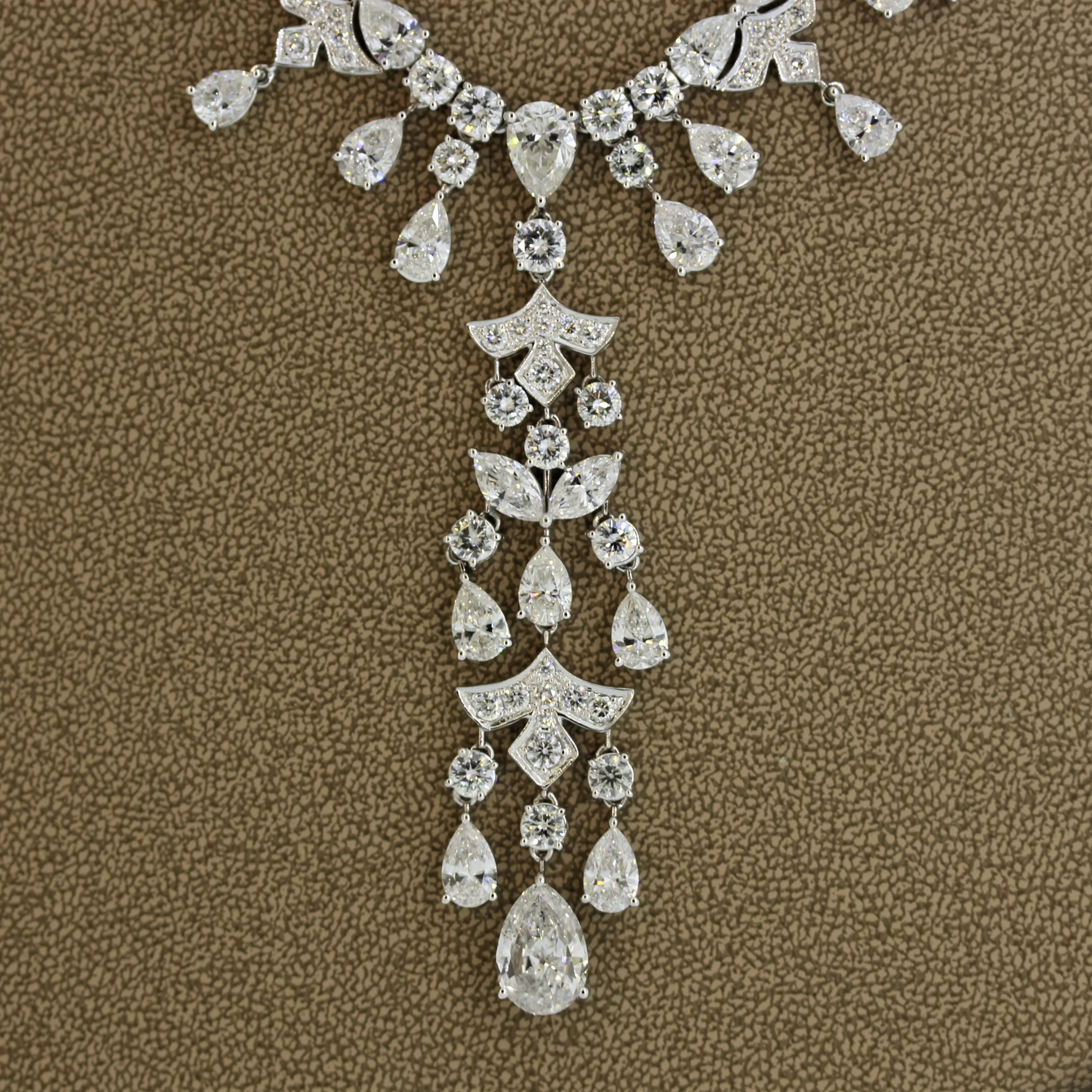 Magnificent Diamond Drop Dinner Necklace