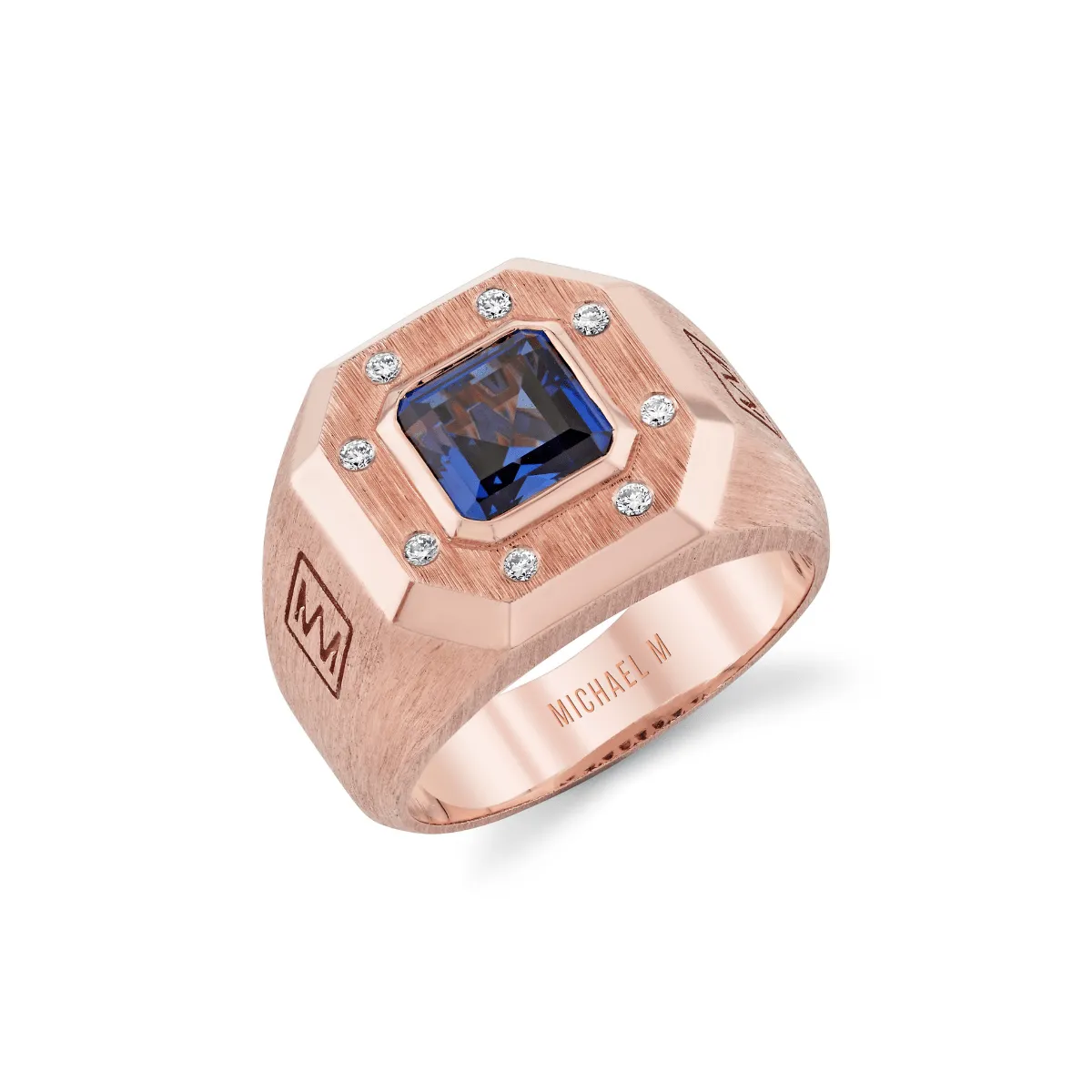 Men's Blue Sapphire Signet Ring