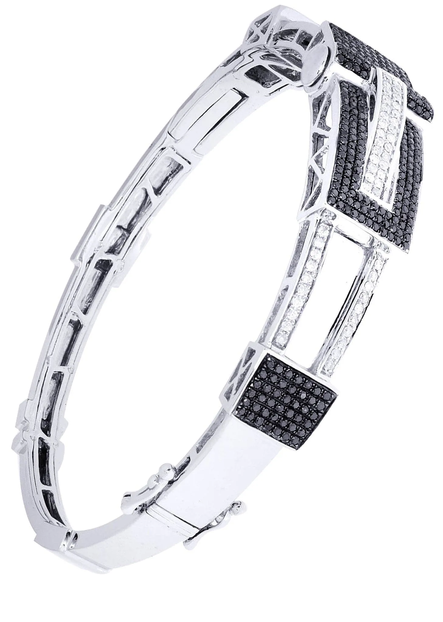 Mens Diamond Bangle White Gold| 1.7 Carats| 30.67 Grams