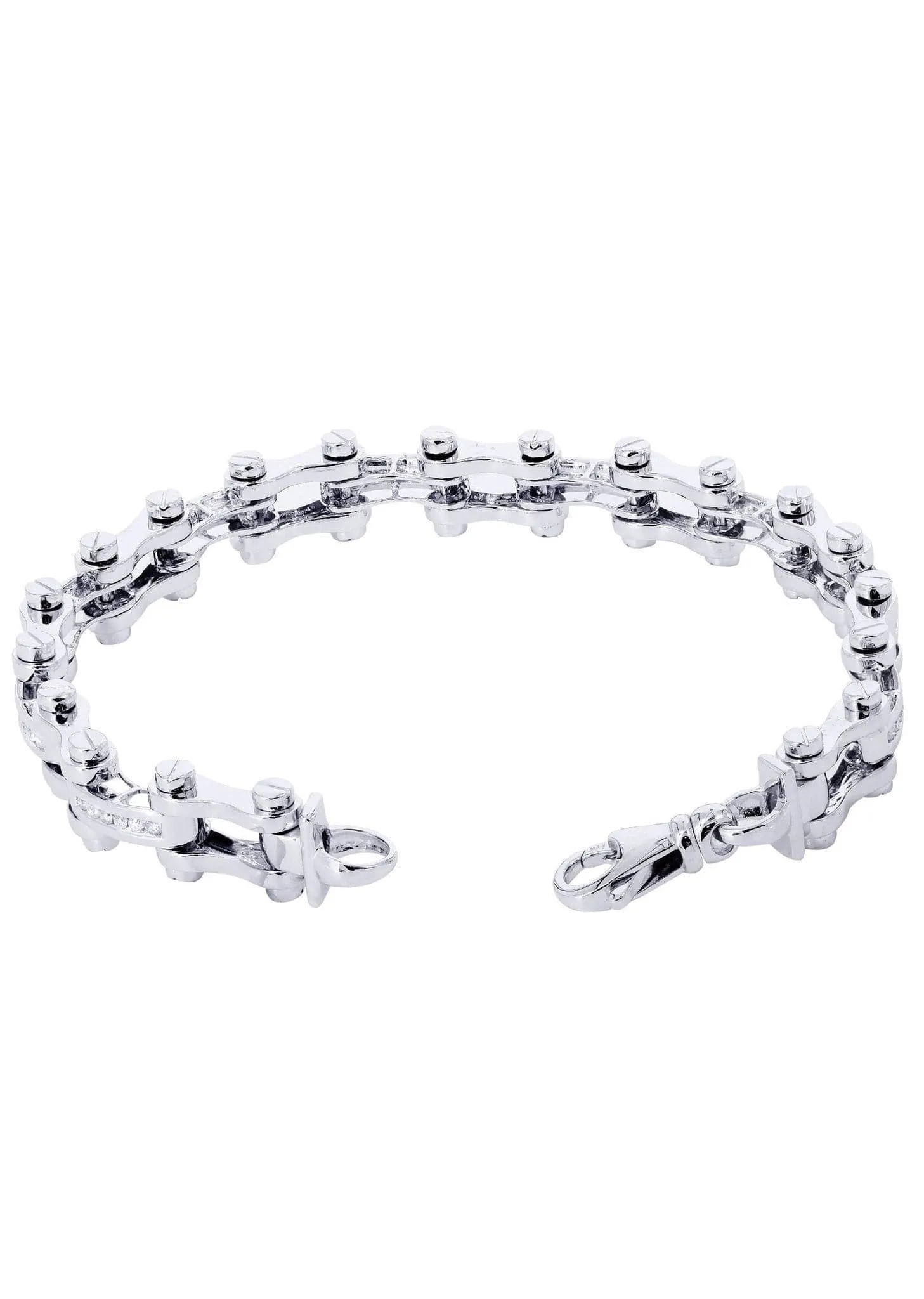 Mens Diamond Bracelet White Gold| 0.71 Carats| 33.5 Grams