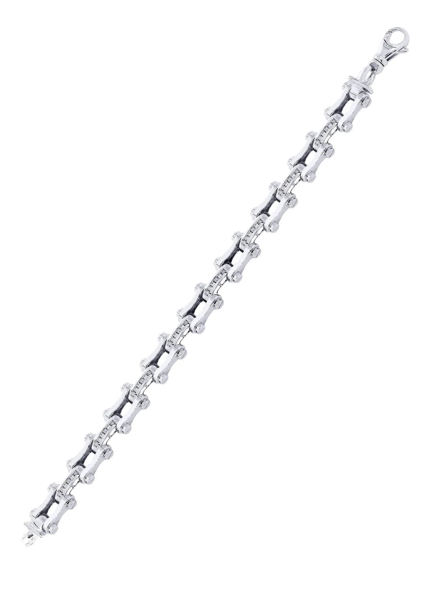 Mens Diamond Bracelet White Gold| 0.71 Carats| 33.5 Grams