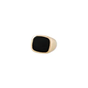 MEN'S RECTANGLE ONYX SIGNET RING