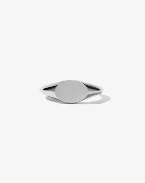 MINI MELROSE SIGNET RING - SILVER