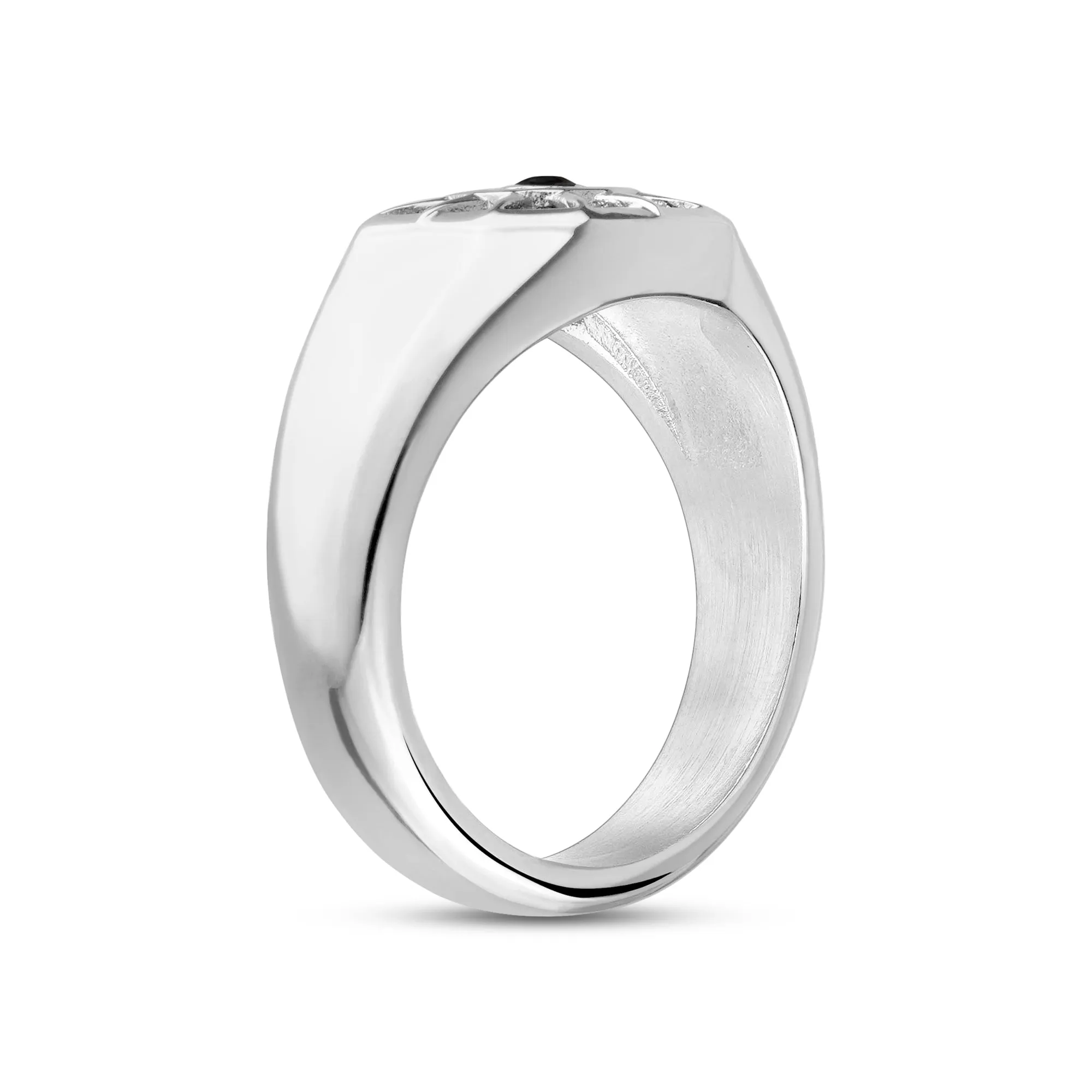 Modern North Star Signet Ring