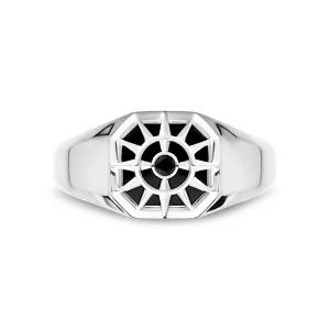 Modern North Star Signet Ring