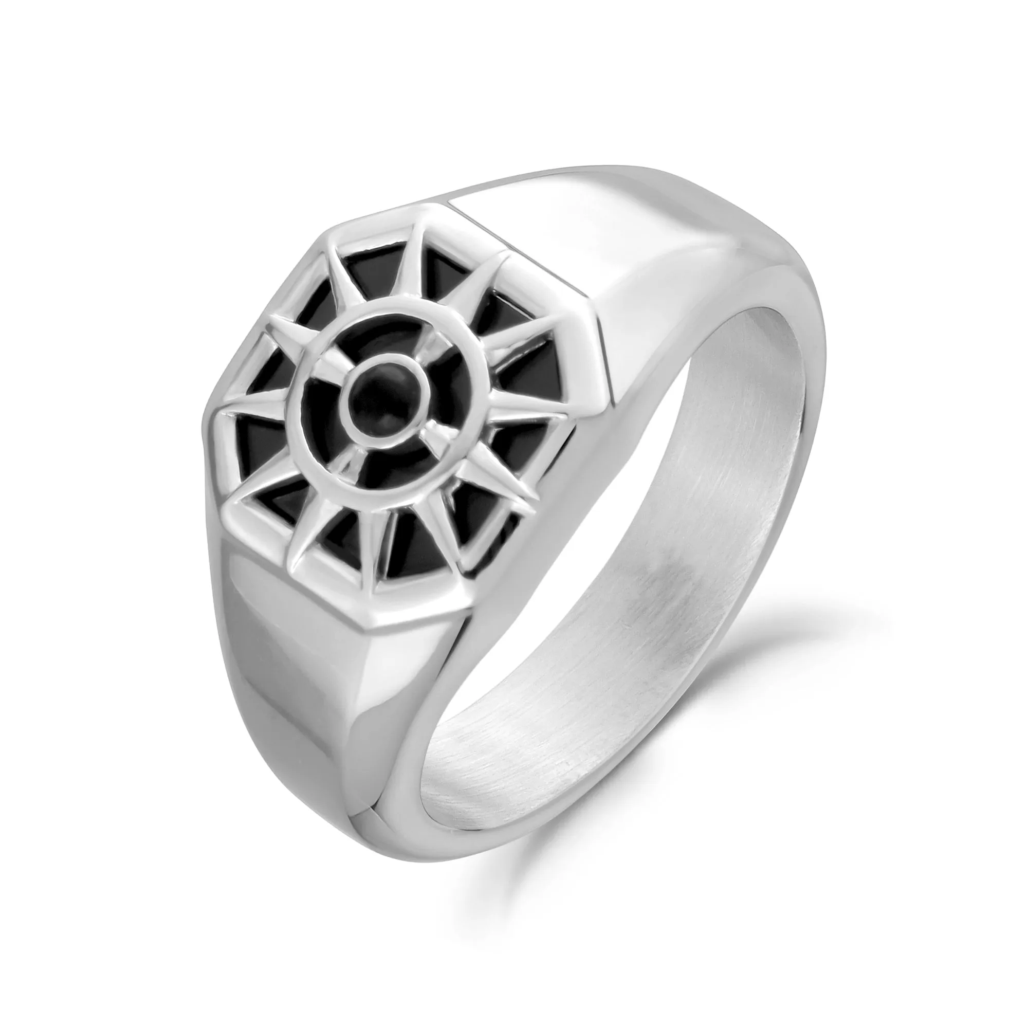 Modern North Star Signet Ring