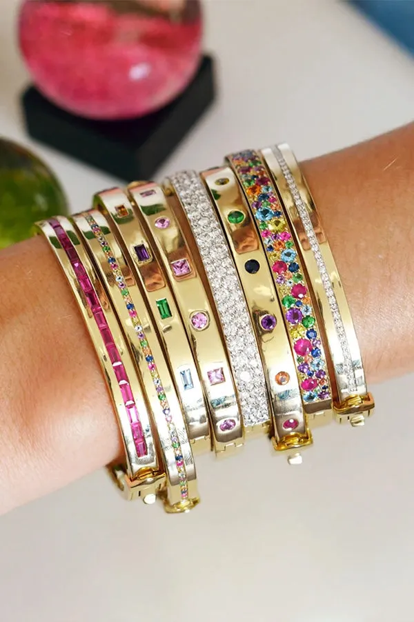 Multi Colored Row Bangle