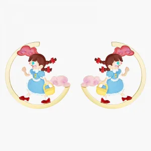 N2 - ANOZ103 The Wizard Of Oz Dorothy Asymmetrical Post Earrings