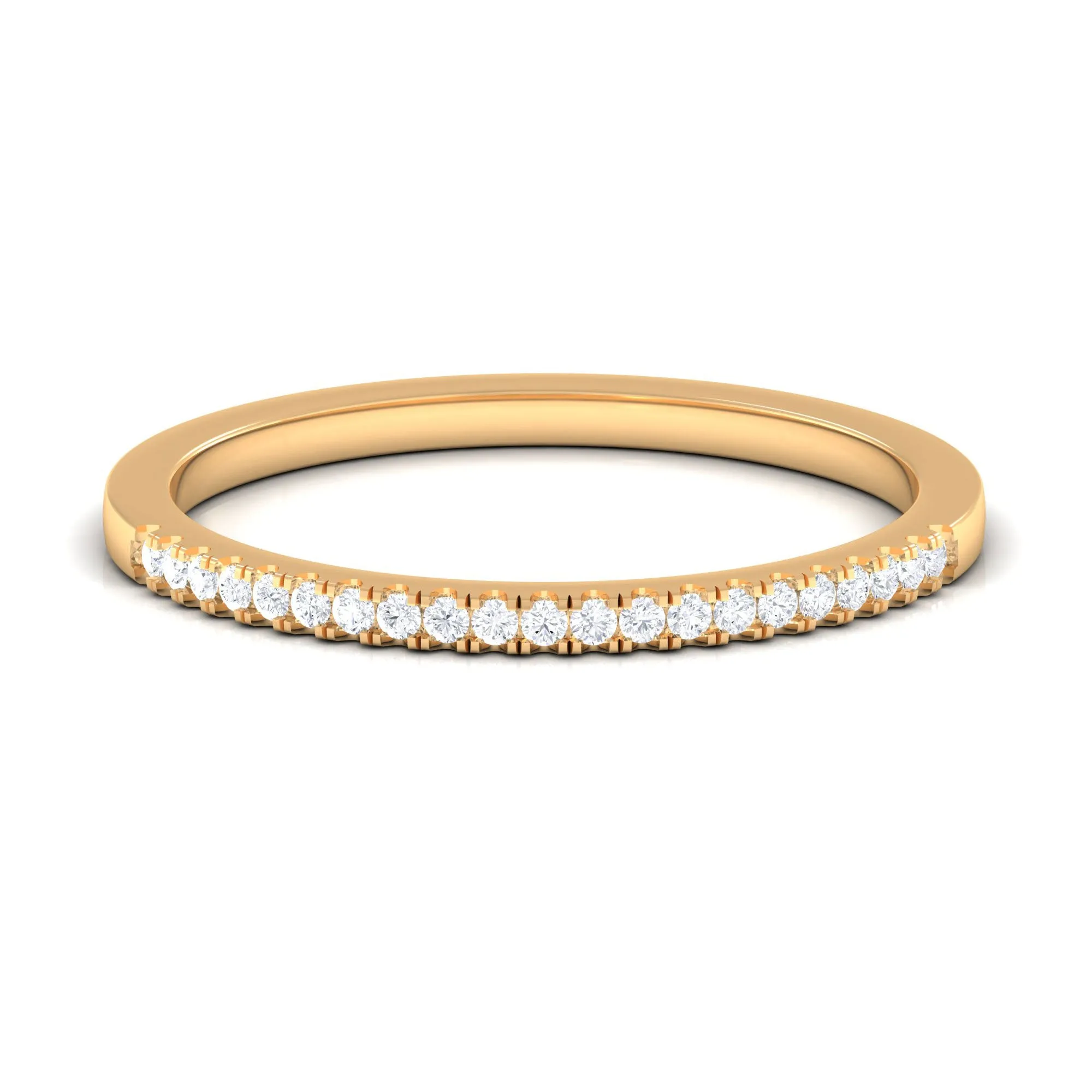 Natural Diamond Minimal Stackable Band Ring