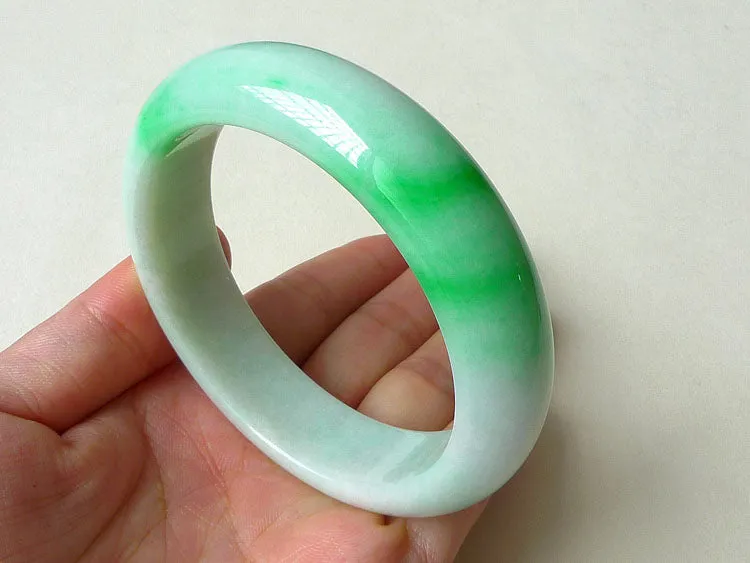 Natural Jade Bangle Jadeite Bangle Internal Diameter 55.6mm BER017