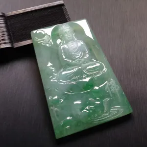 Natural Jade Pendant Jadeite Buddha Pendant PT525