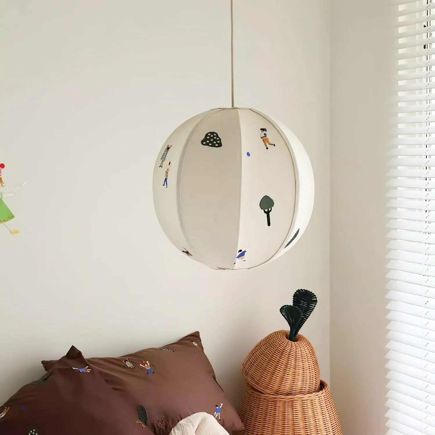 Park Embroidered Textile Pendant Lamp