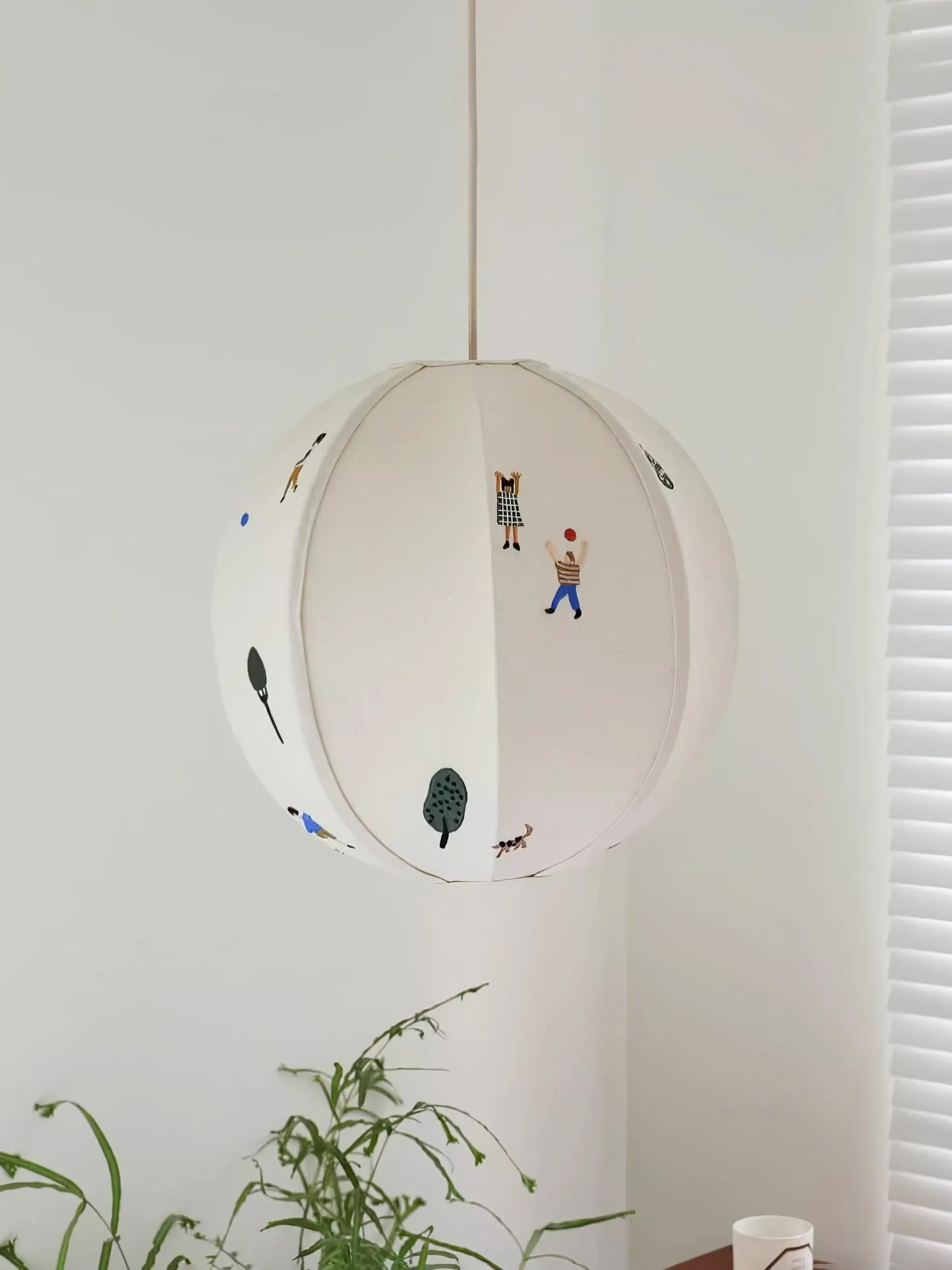 Park Embroidered Textile Pendant Lamp