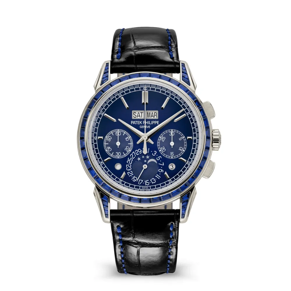 Patek Philippe Grand Complications 5271/11P-010 Perpetual Calendar Chronograph Platinum Baguette Sapphires (2023)