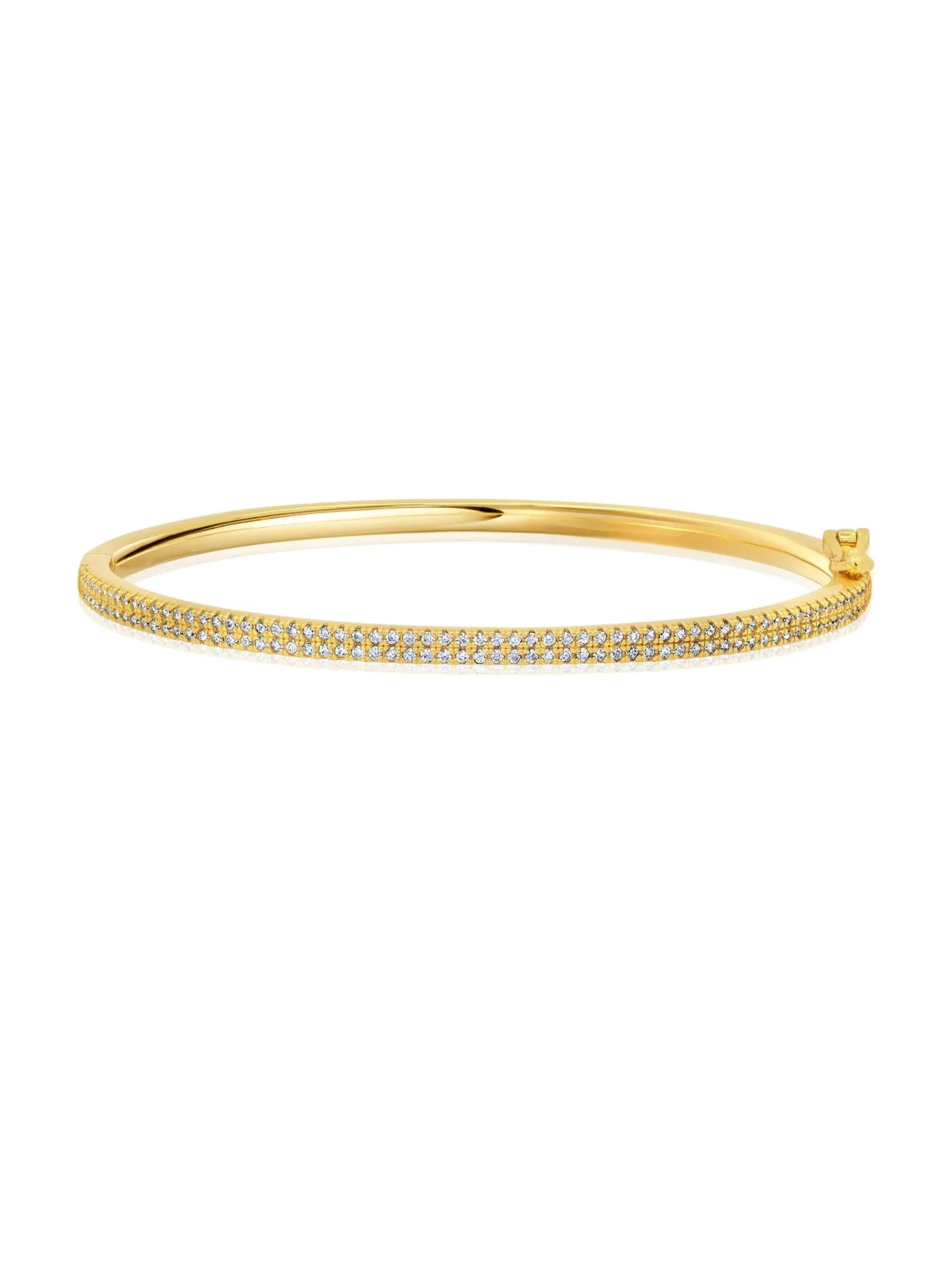 Pave Bar Half Eternity Bangle Bracelet