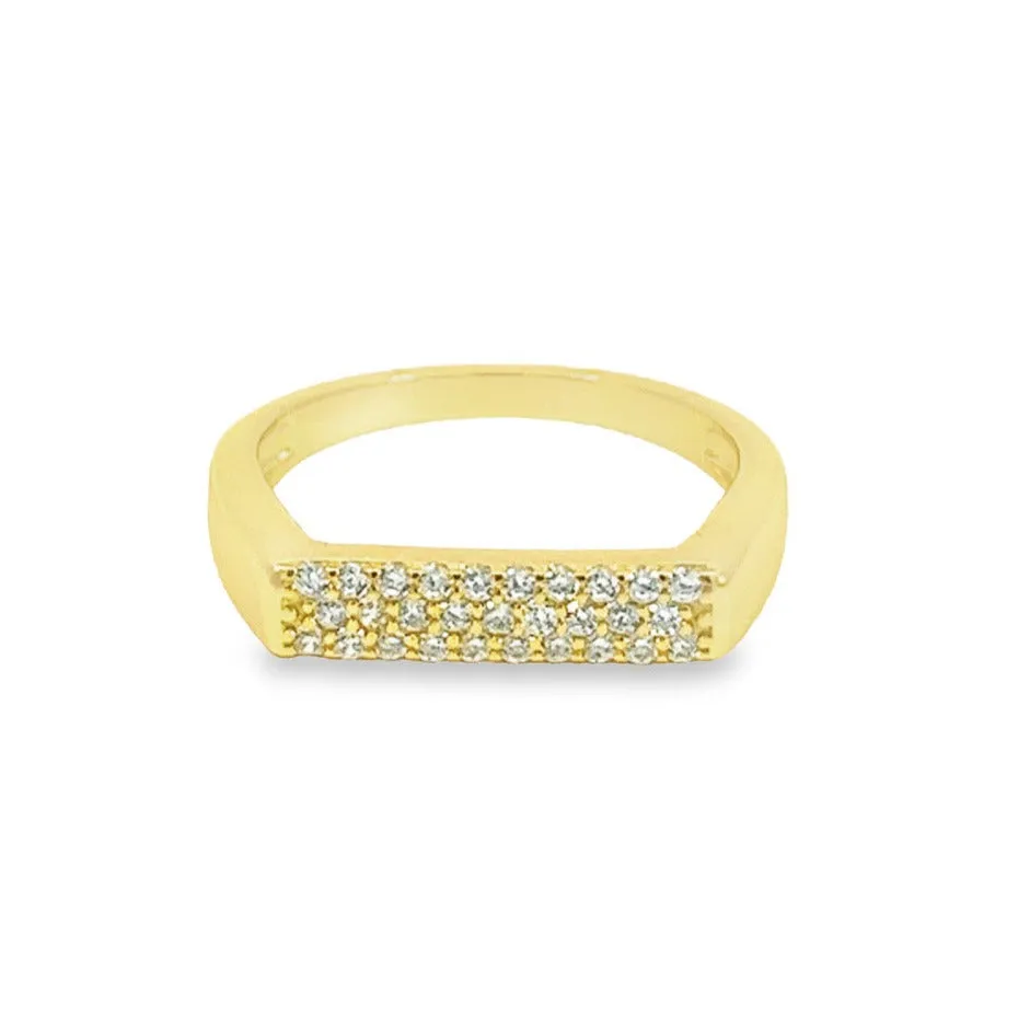 Pave Bar Ring