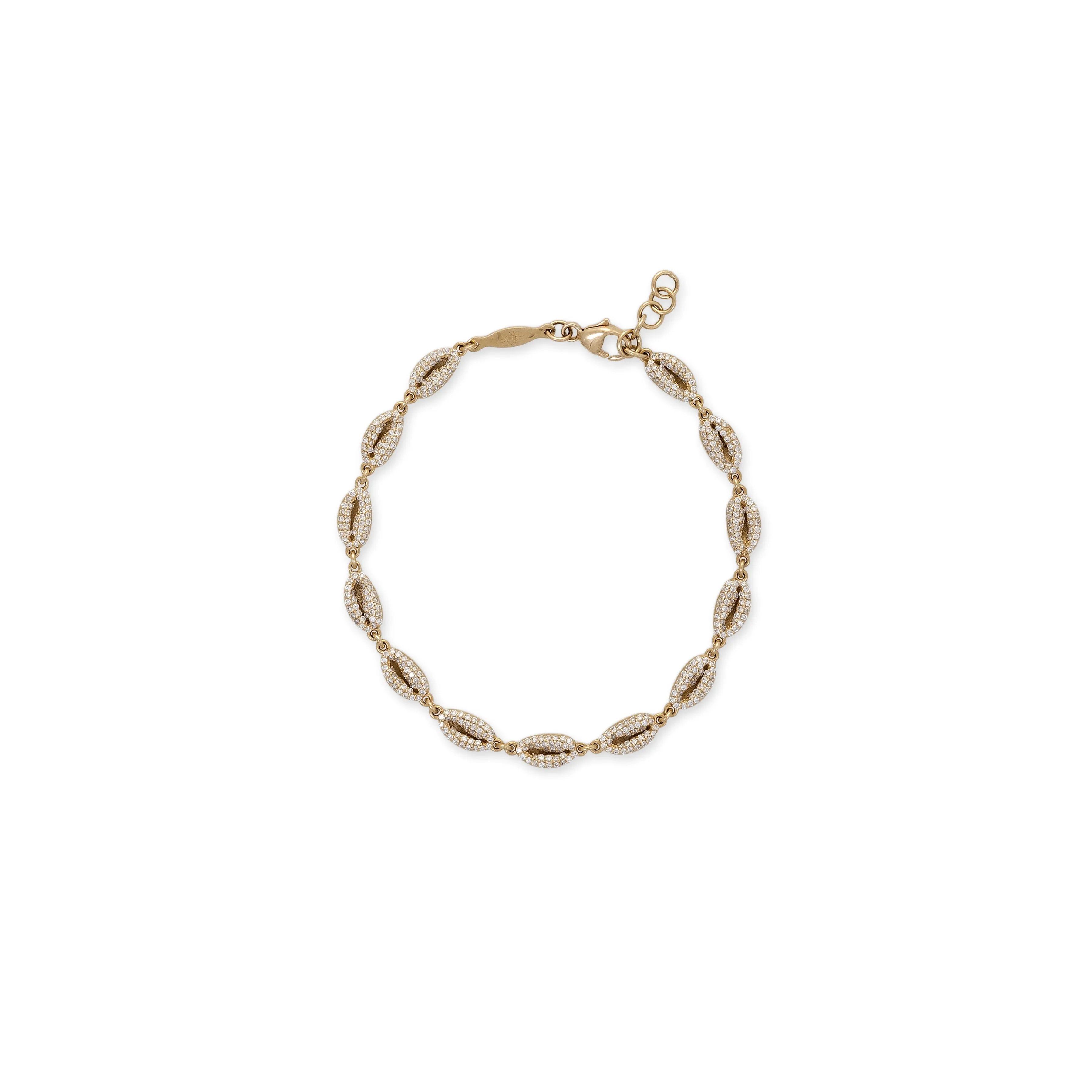 PAVE COWRI SHELL BRACELET